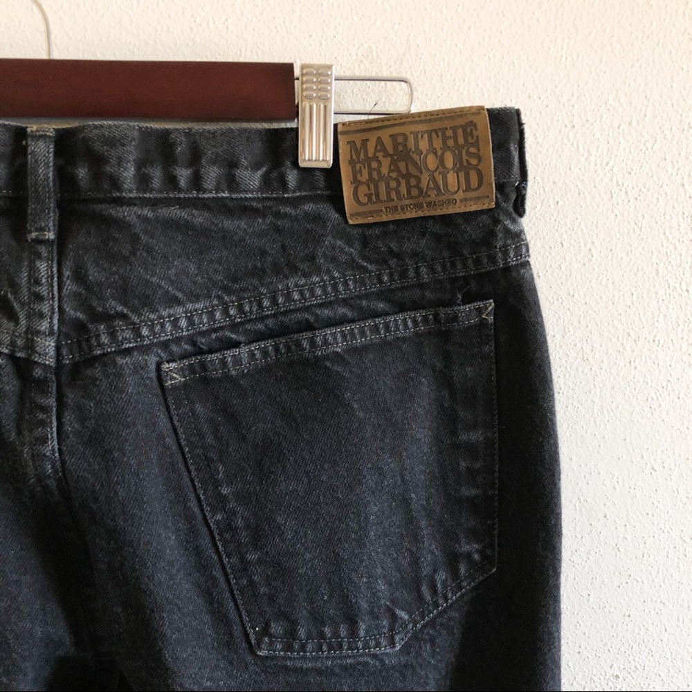 VINTAGE 80’s high waisted faded black mom jeans 34